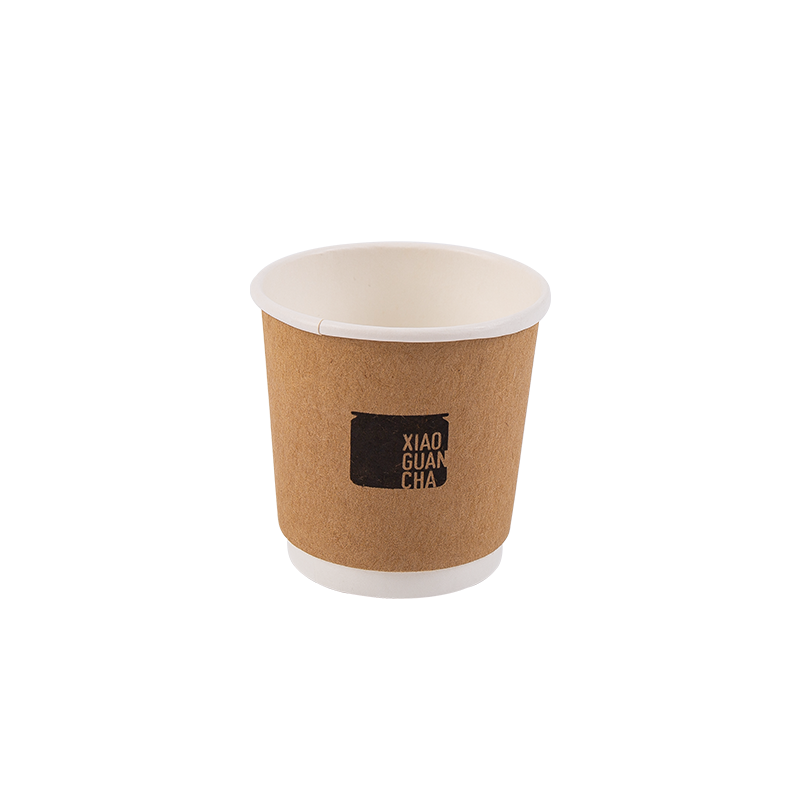4oz Cupán Páipéar Dúbailte In-bhithdhíghrádaithe Indiúscartha