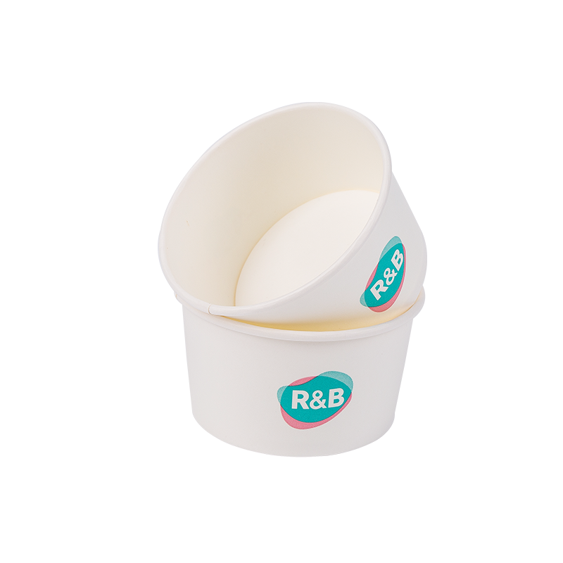 8oz Cupáin Uachtar Reoite Páipéir Indiúscartha In-bhithdhíghrádaithe