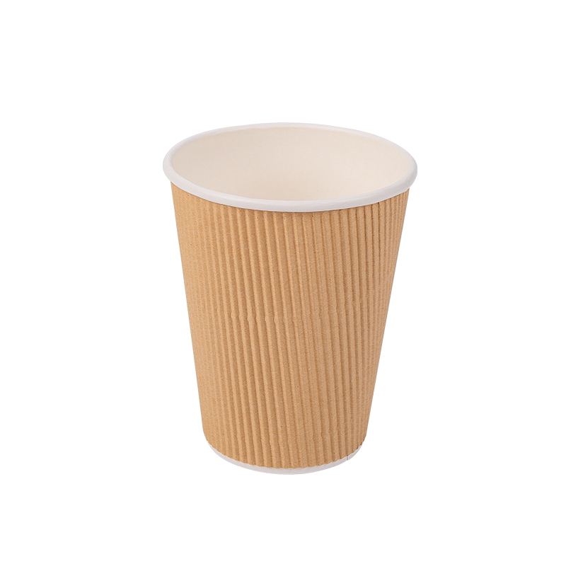12oz Cupáin Páipéir roctha Indiúscartha In-bhithmhillte