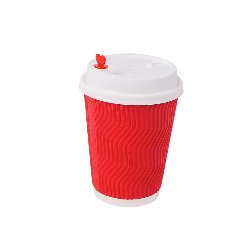 12oz Cupáin Páipéir roctha Indiúscartha In-bhithmhillte